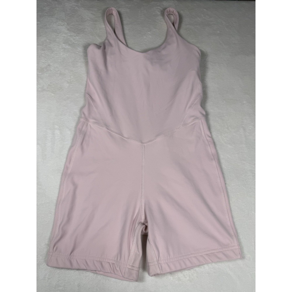 Lululemon Align Bodysuit 6" Shorts Pink Bliss Nulu One Piece Size 6 Yoga